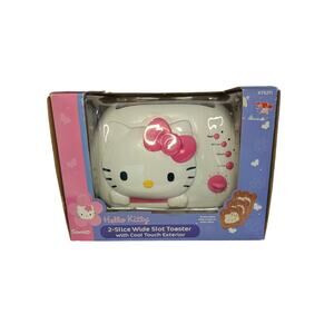 Sanrio Kitchen Appliances, NEW 3D Hello Kitty 2-Slice Wide Slot Toaster #KT 5211